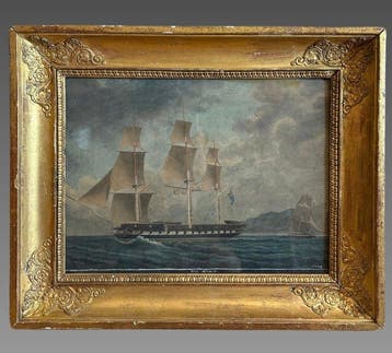 François Geoffroi Roux (1811-1882) - Frégate HMS Majestys