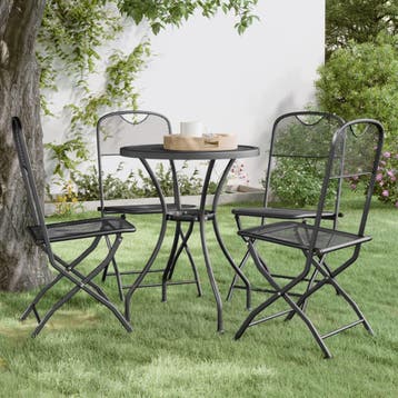 vidaXL Tuinstoelen inklapbaar 4 st metaalgaas, Verzenden