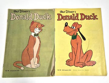 Vintage Donald Duck weekbladen 1972 – nr. 34 en 36 (set van, Verzamelen, Verzenden