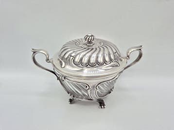 Christofle - Suikerkom - Metaal, Kristal - Louis XV-stijl