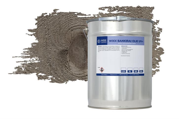 Wixx Bankirai Olie UV+ Grijs 20L, Doe-het-zelf en Bouw, Verf, Beits en Lak, Grijs, Nieuw, Verzenden
