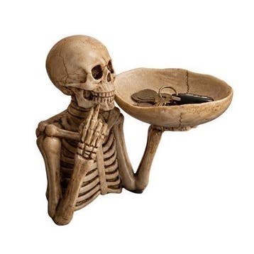 sculptuur, Memento Mori Skeleton – Unique Decorative Tray