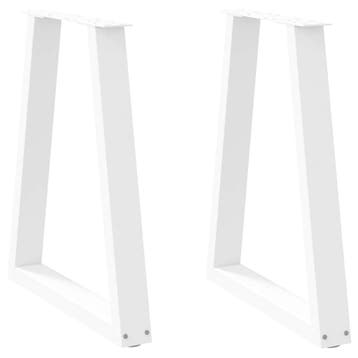 vidaXL Eettafelpoten 2 st V-vormig 60x(72-73,3) cm staal wit, Verzenden