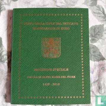 Vaticaan jaarset 2018 600 jaar koepel van Santa Maria de..., Timbres & Monnaies, Monnaies | Europe | Monnaies euro, Verzenden