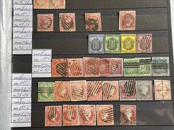 Spanje 1856/1960 - Verzameling uit de Klassieke periode met, Postzegels en Munten, Gestempeld
