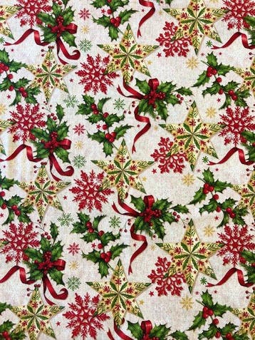 Enchantement de Noël – Flocons et Houx - Textile - 280 cm -, Nieuw