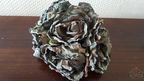 Zijden Roos Wrinkle Bundel Sugar Donkergrijs per bundel, Maison & Meubles, Accessoires pour la Maison | Plantes & Fleurs artificielles