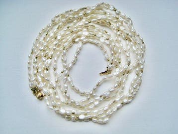 Sans prix de réserve - Collier - 14 carats Or jaune - perles, Nieuw