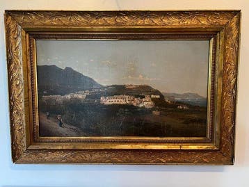 Duitse school (XIX) - Ischia Island, Antiek en Kunst