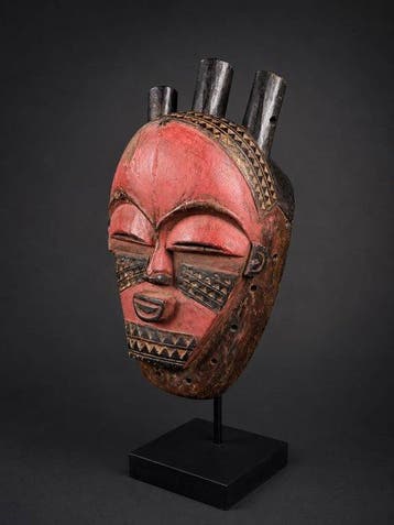 Vooroudermasker Bena-Biombo - DR Congo, Antiek en Kunst
