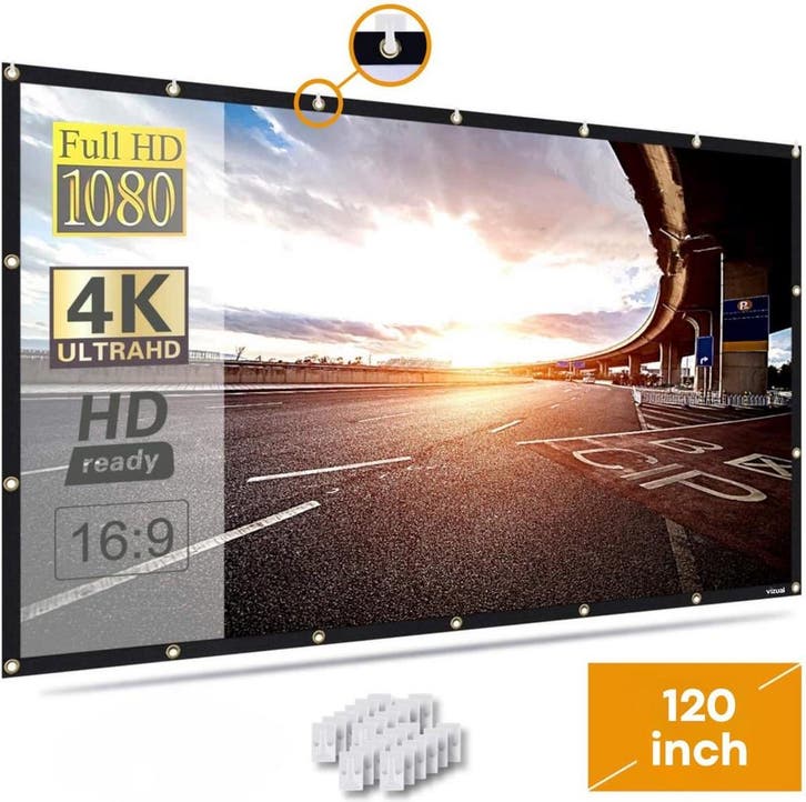 Vizual Projectiescherm - 120 inch (304cm) - 16:9 - Beamer, Audio, Tv en Foto, Overige Audio, Tv en Foto, Nieuw, Verzenden
