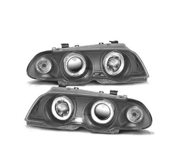 PHARES BMW E46 4 PORTES 98-01 ANGEL EYES FOND NOIR, Verzenden