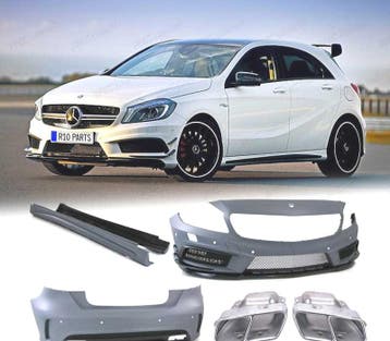 KIT CARROSSERIE MERCEDES CLASSE A W176 AMG A45 + LAVE PHARE, Verzenden