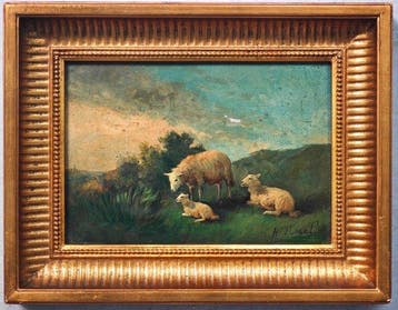 École animalière européenne (XIX) - Moutons et collines