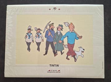 Tintin - 2 x Lithographie Tintin - Le Trésor de Rackham le, Nieuw