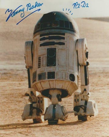Star Wars - Signed by Kenny Baker (+) (R2-D2), Nieuw