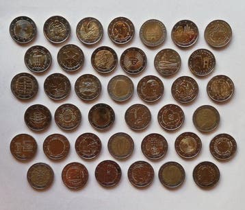 Europa. 2 Euro 2002/2026 (39 coins) (Zonder minimumprijs)