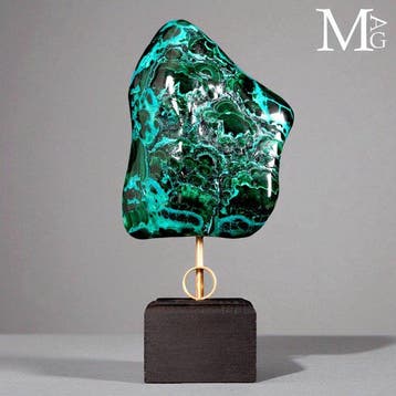 Zeldzaam mineraalmonster - Malachiet met Chrysocolla -