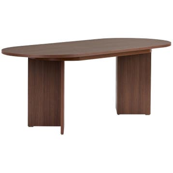 Evila Modern Extendable Dining Table, Milano Walnut, 160-200, Huis en Inrichting, Verzenden, Nieuw, Scandinavisch, 50 tot 100 cm