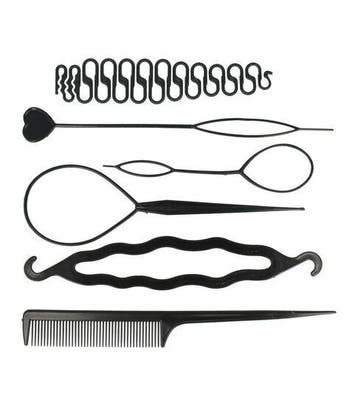 Haarstyling Set – Easy Knot Topsy Tail Puntkam Vlechthulp