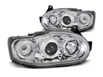 Angel Eyes koplampen Chrome geschikt voor Ford Escort MK7, Verzenden