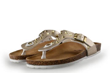 Leon Slippers in maat 37 Zilver, Kleding | Dames, Schoenen, Slippers, Overige kleuren, Verzenden, Leon