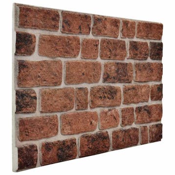 vidaXL Wandpanelen 10 st 100 x 50 cm Bruine Baksteen, Verzenden