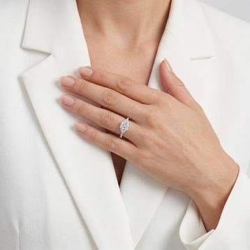 Zonder minimumprijs - Ring - 18 karaat Witgoud - 1.41ct. tw., Nieuw