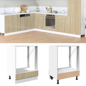 vidaXL Ovenkast 60x46x81,5 cm spaanplaat sonoma eikenkleurig, Verzenden