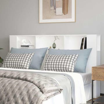vidaXL Hoofdbordkast 180x18,5x104,5 cm wit, Huis en Inrichting, Verzenden, Nieuw