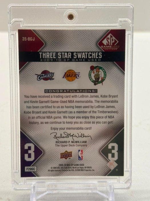 2009/10 Upper Deck SP Game Used LeBron James, Kobe Bryant,, Collections, Autocollants