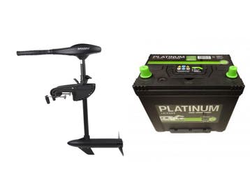 Fluistermotor 30LBS + 110ah accu, Nieuw