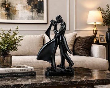 sculptuur, Abstract Couple Sculpture Romantic Dancing Lovers