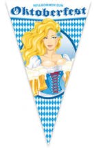 Oktoberfest Vlag Willkommen Zum Oktoberfest 1,5m, Verzenden, Nieuw