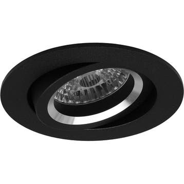 Spot Armatuur GU10 - Kantelbare Inbouwspot Ø82mm - Zwart Alu, Verzenden