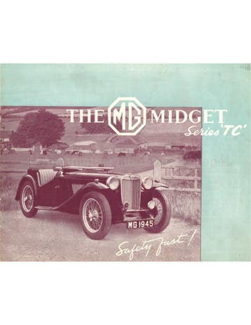 1946 MG MIDGET TC BROCHURE ENGELS, Nieuw