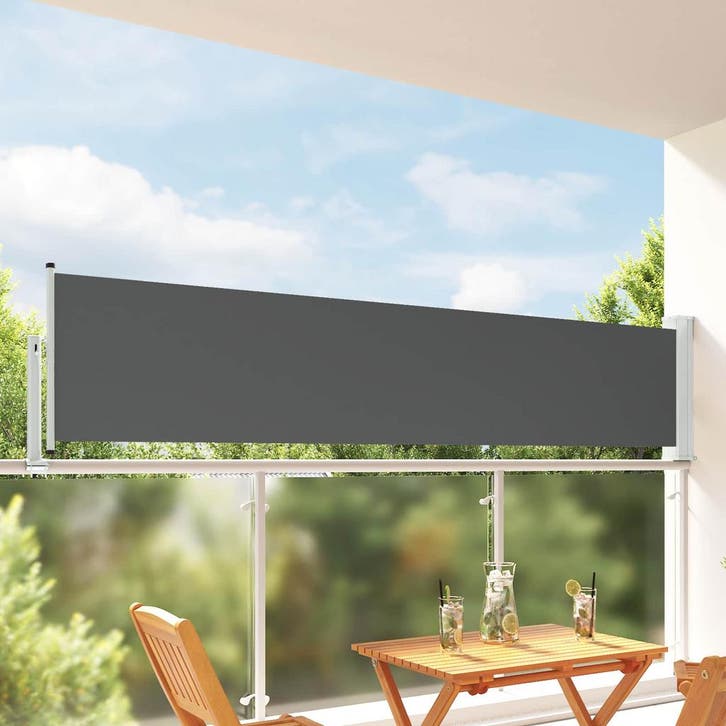 vidaXL Zijkant luifel 100% polyester, ijzer, staal, Tuin en Terras, Parasols, Nieuw, Verzenden