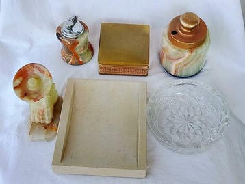 Zonder minimumprijs - Aansteker - Glas, Onyx, Messing, steen, Verzamelen, Nieuw