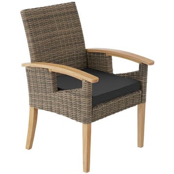 tectake Wicker stoel Rosarno - natuur, Verzenden, Nieuw