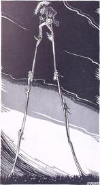 Spotprent met Charles Ruijs de Beerenbrouck op hoge poten, Verzenden