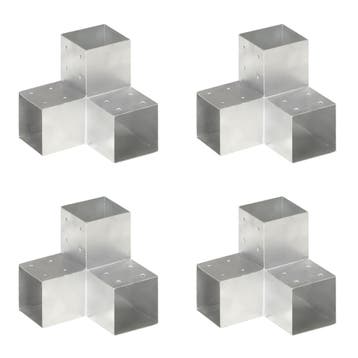 vidaXL Paalverbindingen 4 st Y-vorm 101x101 mm, Tuin en Terras, Verzenden, Nieuw