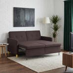 vidaXL Uittrekbare Slaapbank / zetel Donkerbruin Stof, Huis en Inrichting, Verzenden, Nieuw