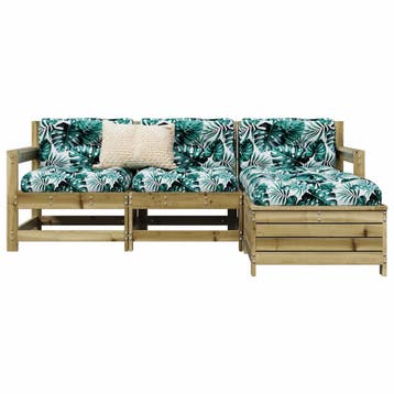 vidaXL 4-delige Loungeset geïmpregneerd grenenhout, Verzenden, Loungeset