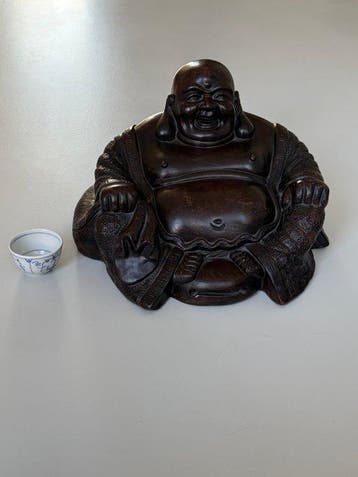 Chinese earthenware Laughing Buddha - Aardewerk - China