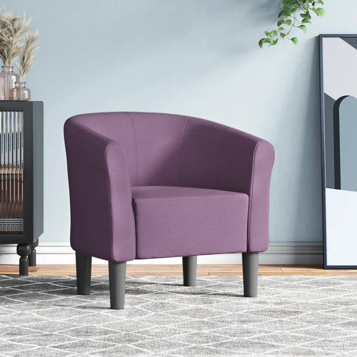 vidaXL Kuipstoel stof paars, Huis en Inrichting, Fauteuils, Nieuw, Verzenden