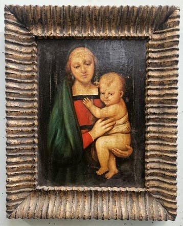 Scuola europea (XX), Da Raffaello - Madonna del Granduca, Antiek en Kunst