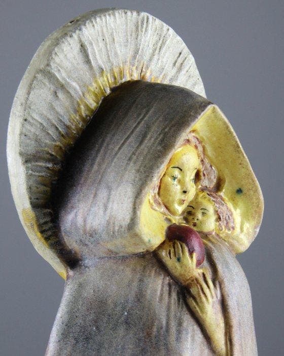 A. Noseda - Beeldje - Mary with Child - 37 cm - Vlaams, Antiek en Kunst, Kunst | Niet-Westerse kunst