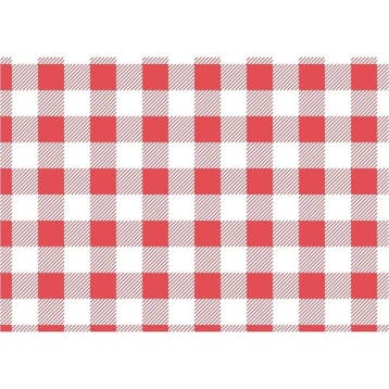 Vetvrij rood gingham papier 25x25cm | 200 stuks Gastronoble, Verzenden, Nieuw in verpakking