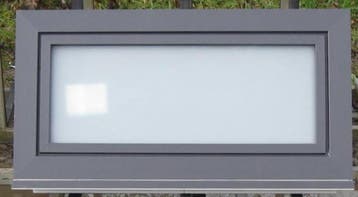pvc raam , chassis , venster 100 x 50 wit / antraciet 7016, Ophalen of Verzenden, Raamkozijn