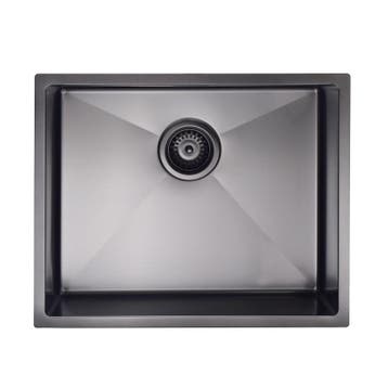 Spoelbak - RVS - Gun Metal - 50 x 40 cm - CENDO SPB50-4BLACK, Verzenden, Nieuw, Overige kleuren